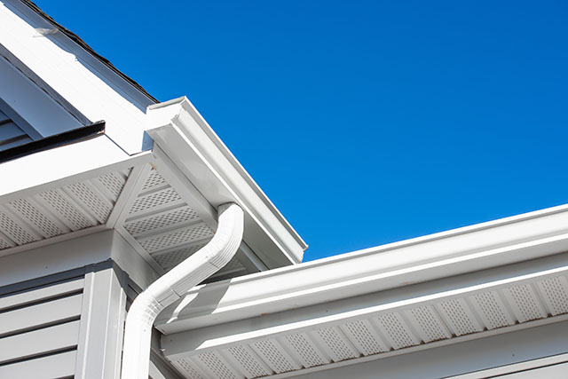 Colonial White Gutters, Soffit, and Fascia
